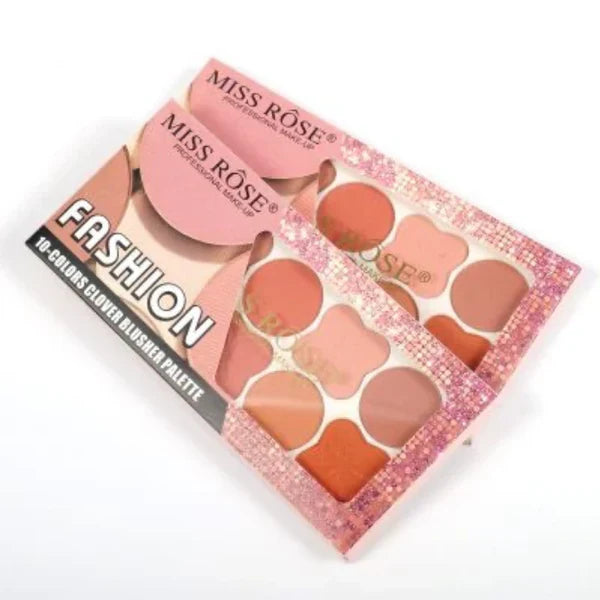 Miss Rose 10 Colors Clover Blusher Palette