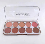 Miss Rose 10 Colors Enduring Blusher Kit