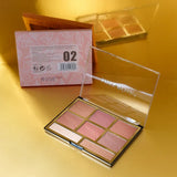 Miss Rose 6 Color Blush & 2 Color Contour Palette