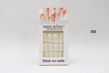 Missrose Stick on French Nails Pack