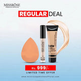 Miss Rose 3 PC Regular Deal Silk Foundation Concealer & Blender