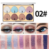 MISS ROSE 8 Colors Glitter Eyeshadow Palette