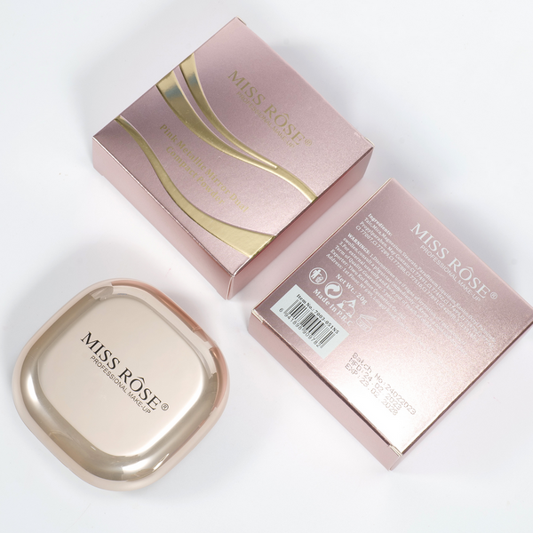 Miss Rose Pink Metallic Mirror Dual Compact powder